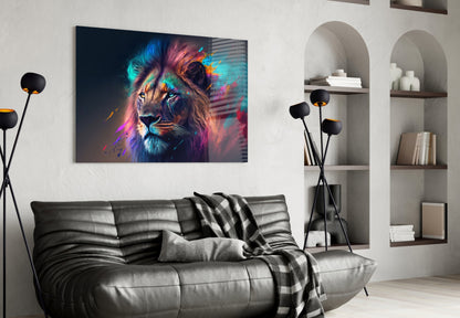 Nobility of the Lion Glass Wall Art