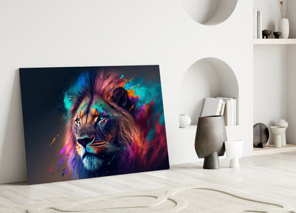 Nobility of the Lion Glass Wall Art