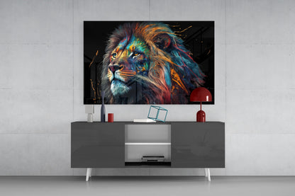 Nobility of the Lion Glass Wall Art