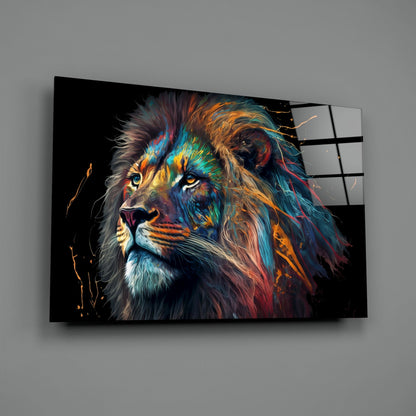 Nobility of the Lion Glass Wall Art