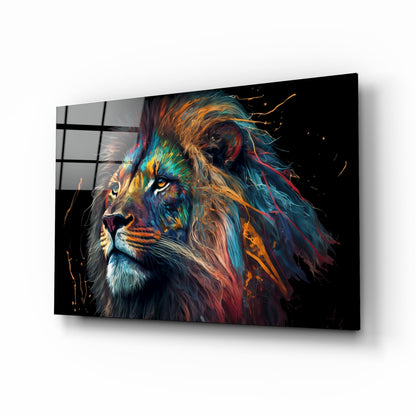 Nobility of the Lion Glass Wall Art