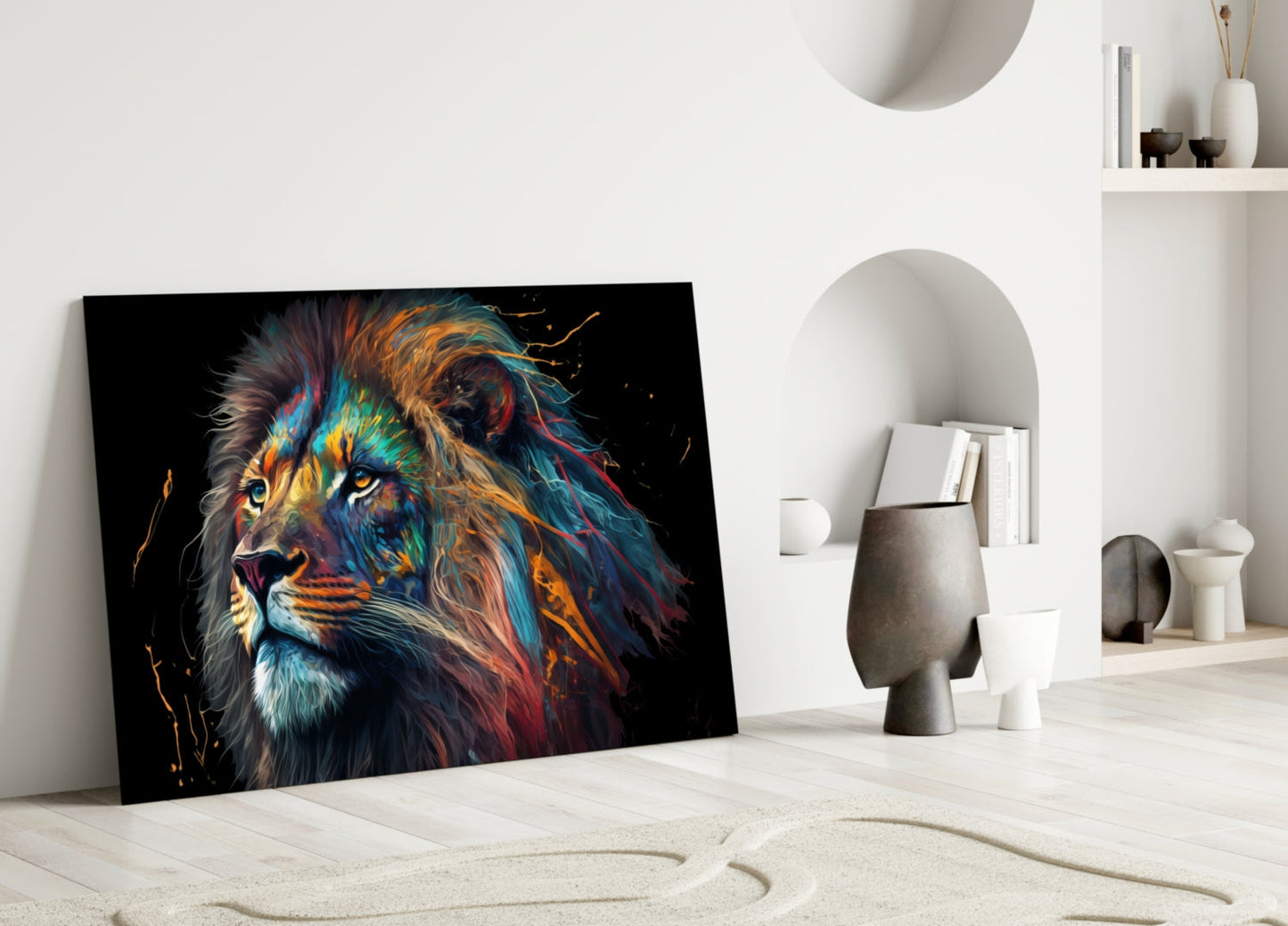 Nobility of the Lion Glass Wall Art