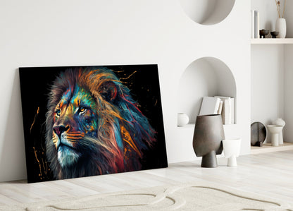 Nobility of the Lion Glass Wall Art