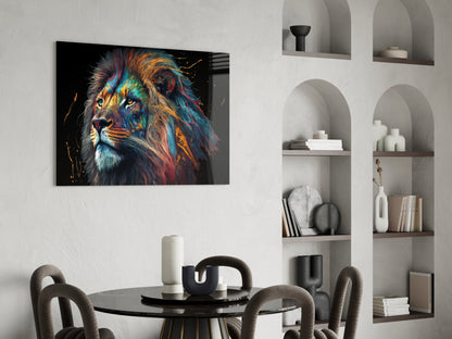 Nobility of the Lion Glass Wall Art