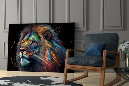 Nobility of the Lion Glass Wall Art