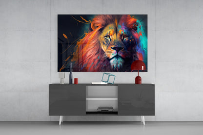 Nobility of the Lion Glass Wall Art