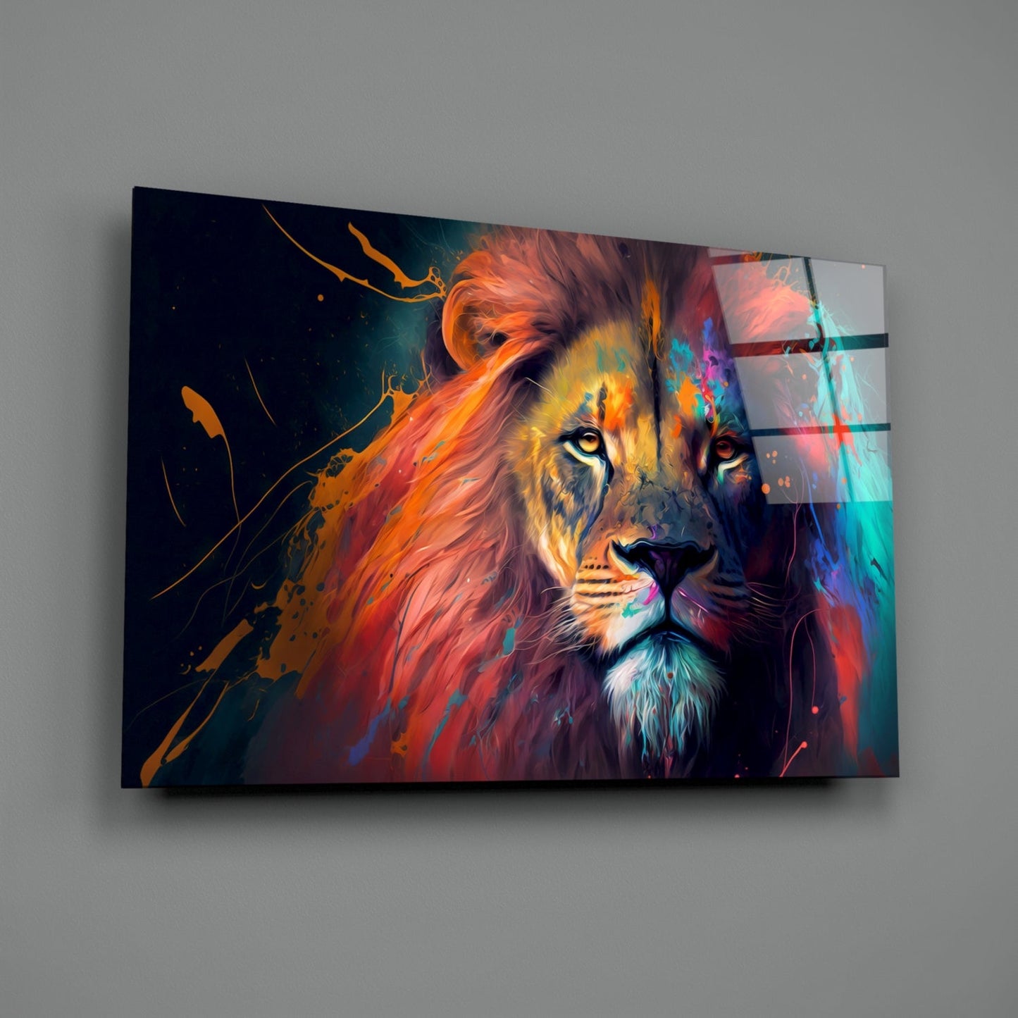 Nobility of the Lion Glass Wall Art