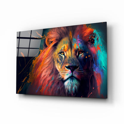 Nobility of the Lion Glass Wall Art