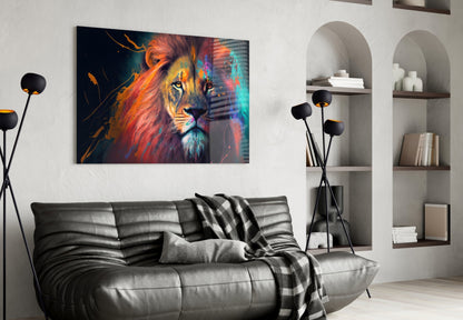 Nobility of the Lion Glass Wall Art
