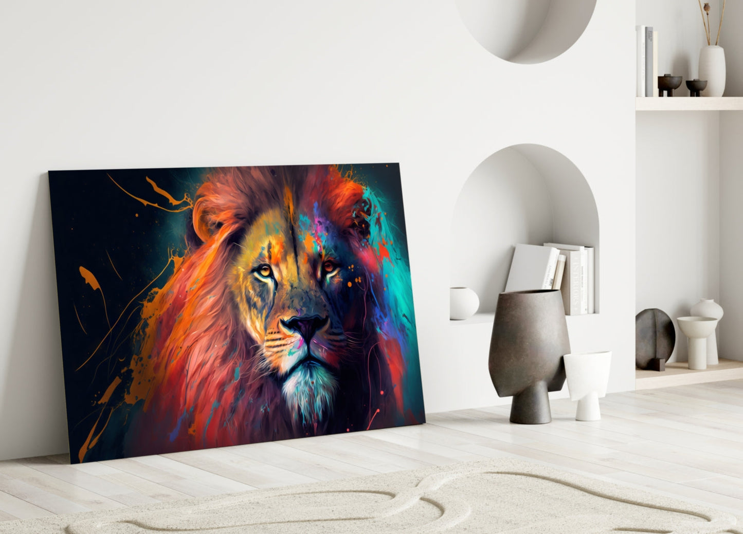 Nobility of the Lion Glass Wall Art