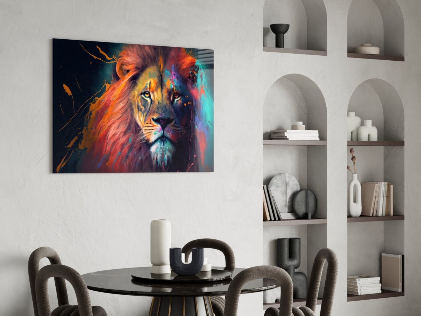 Nobility of the Lion Glass Wall Art