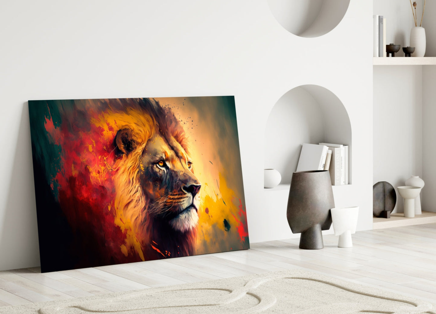 Nobility of the Lion Glass Wall Art