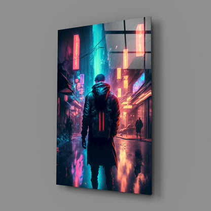 Cyberpunk Glass Wall Art