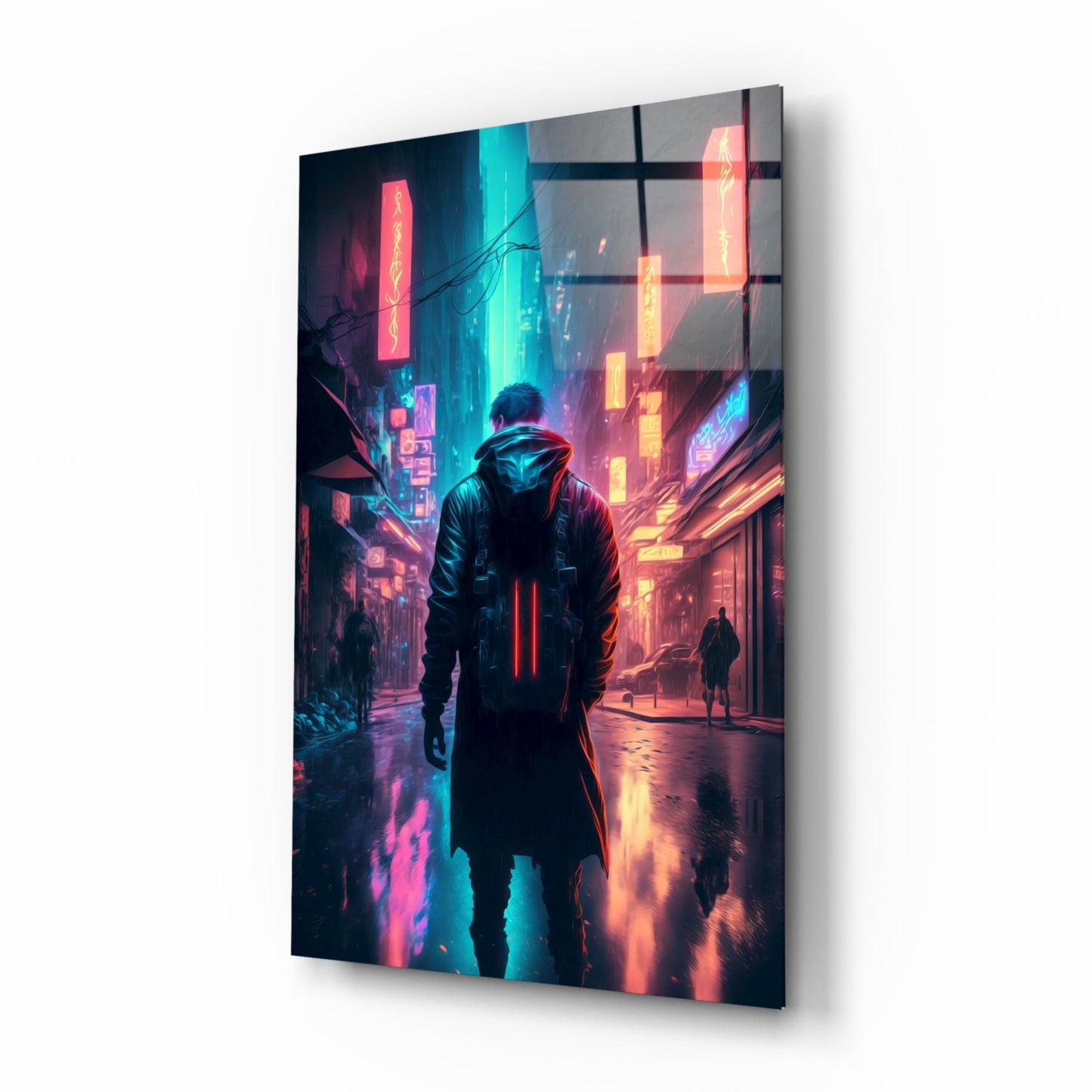 Cyberpunk Glass Wall Art
