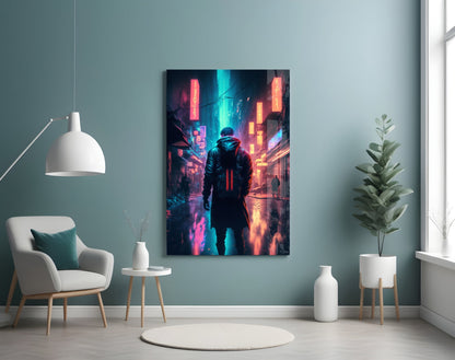Cyberpunk Glass Wall Art