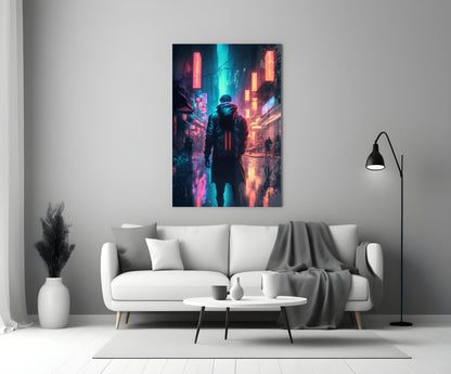 Cyberpunk Glass Wall Art