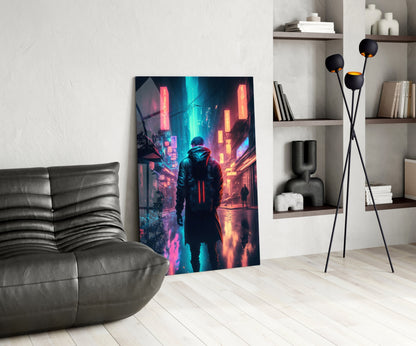 Cyberpunk Glass Wall Art
