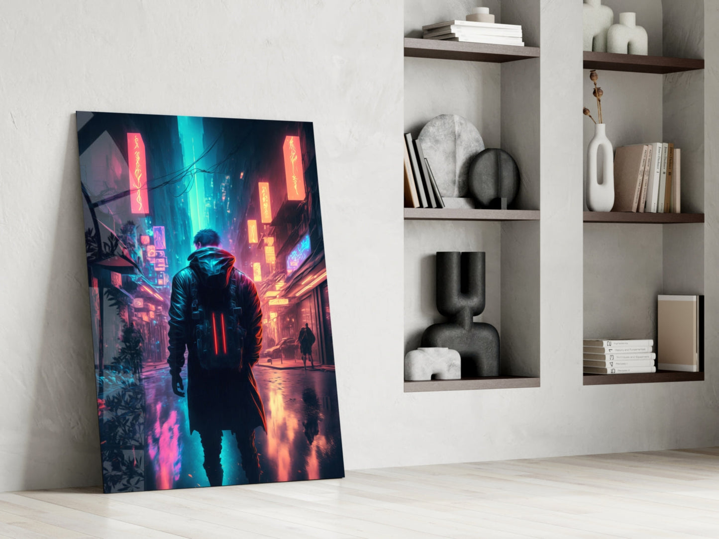 Cyberpunk Glass Wall Art