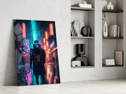 Cyberpunk Glass Wall Art