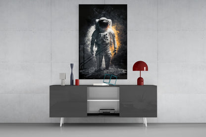 Lunar Astronaut Glass Wall Art