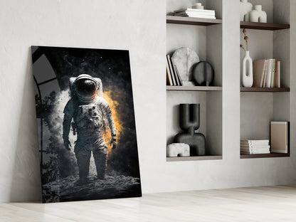Lunar Astronaut Glass Wall Art
