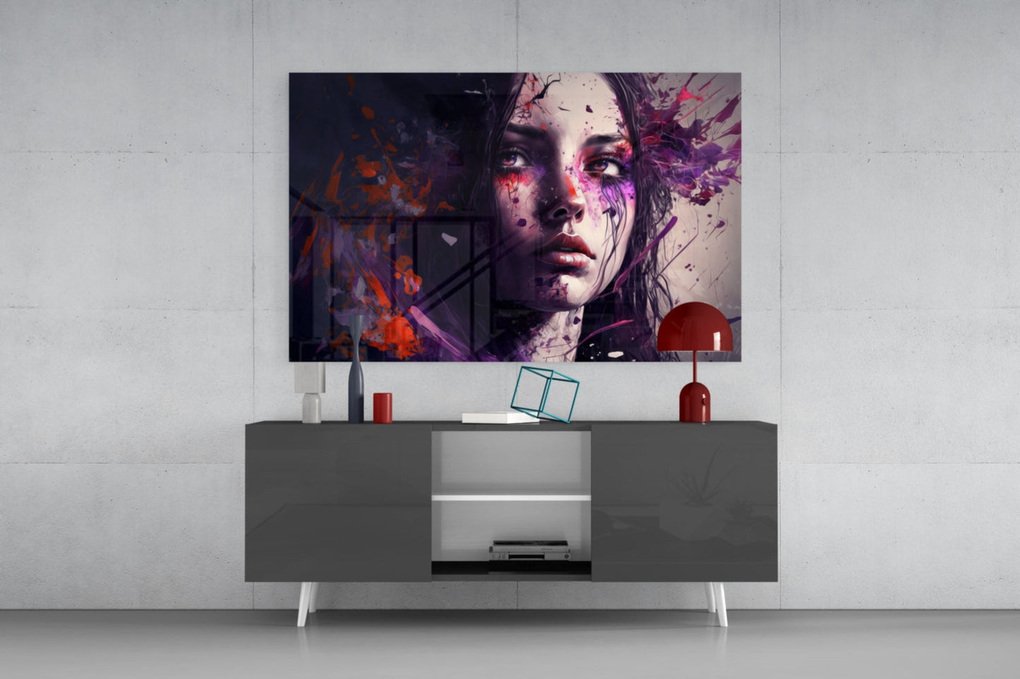 Beauty of a Sadness Glass Wall Art