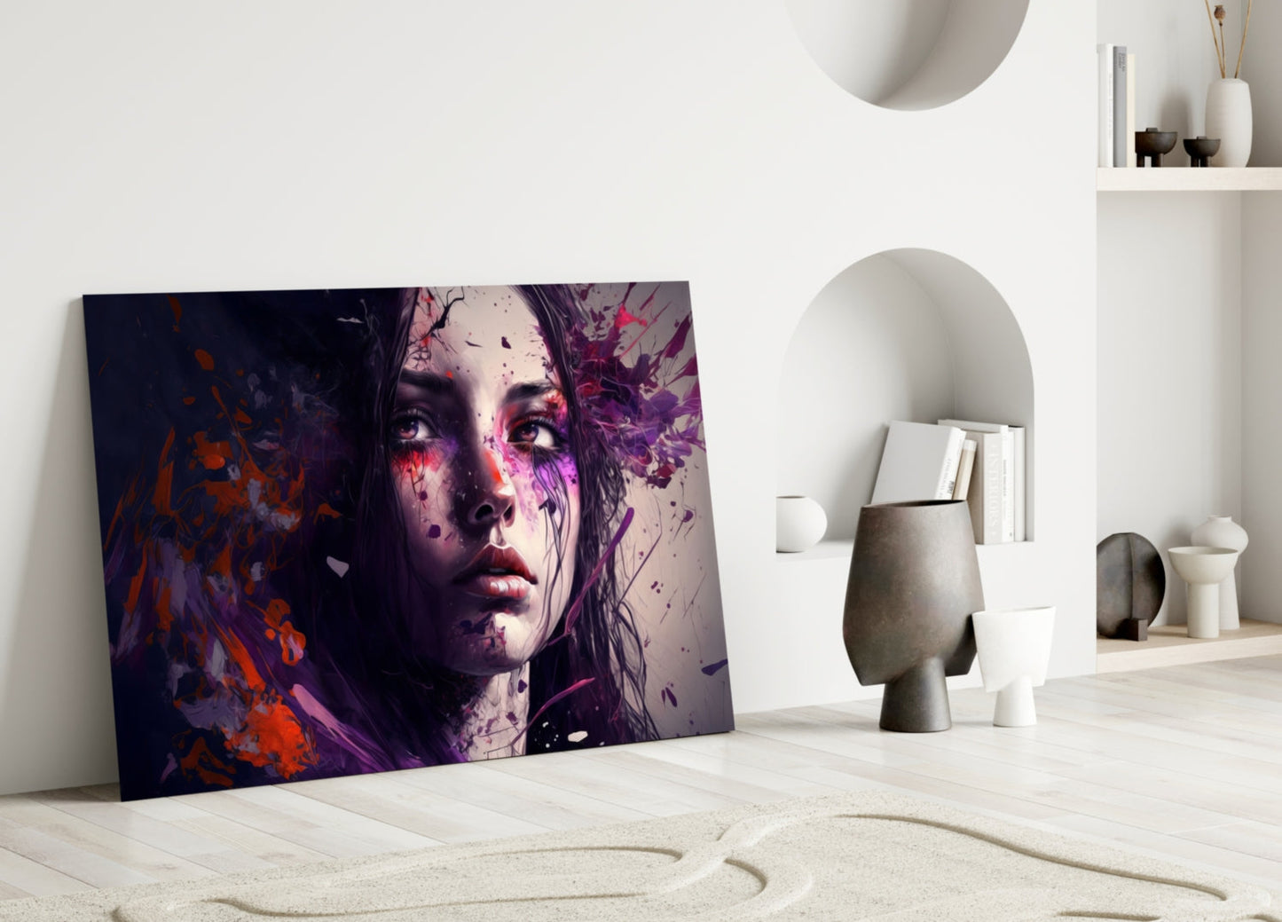Beauty of a Sadness Glass Wall Art