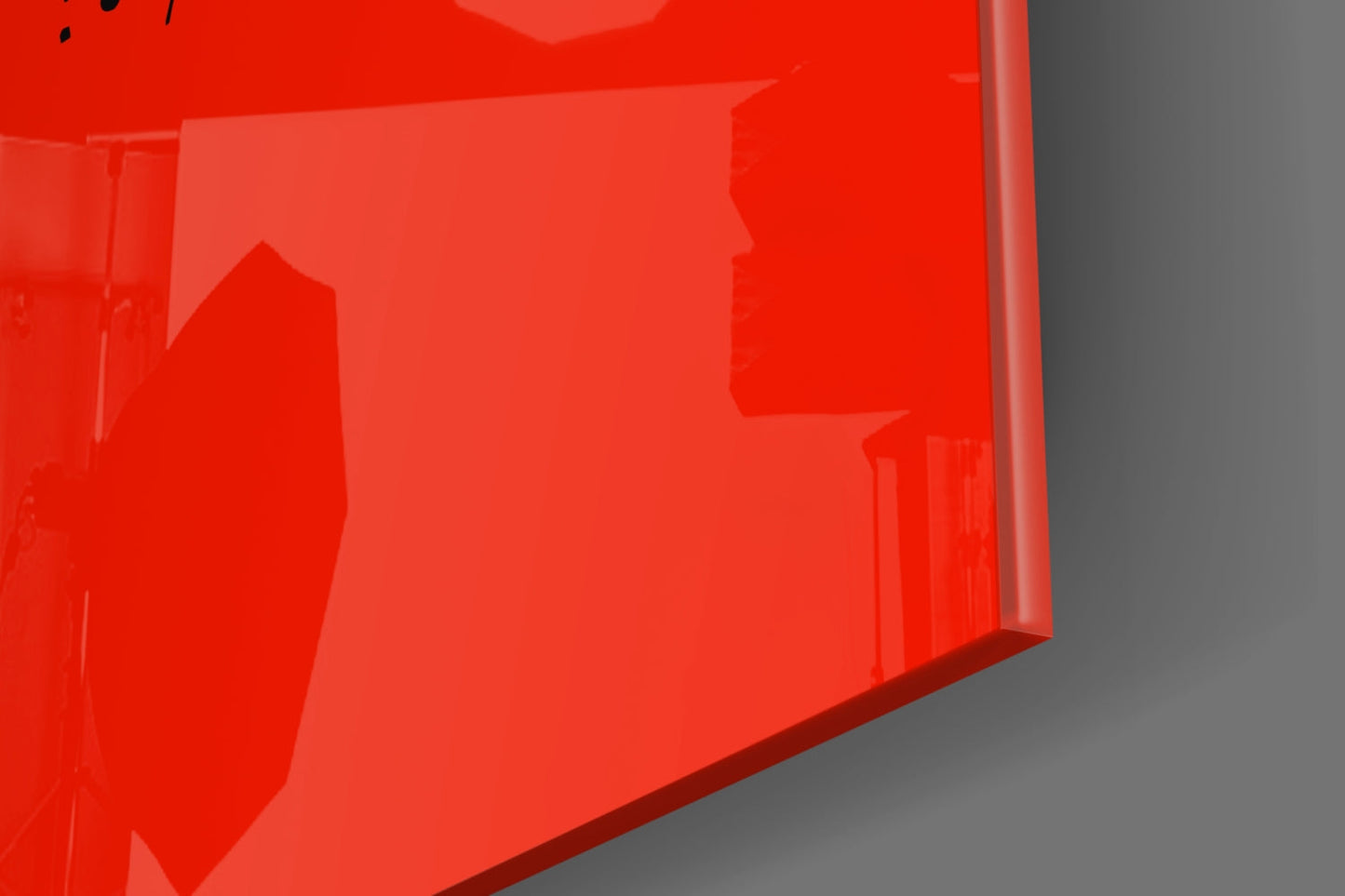 Get Shit Done Splatter Red Glass Wall Art
