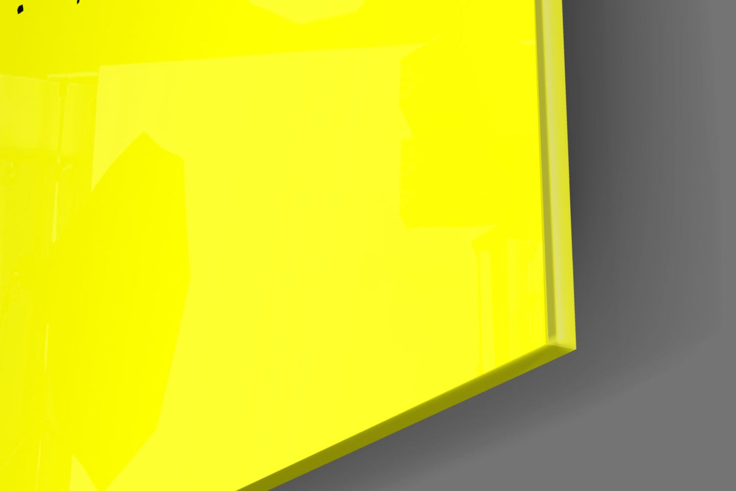 Get Shit Done Splatter Yellow Glass Wall Art