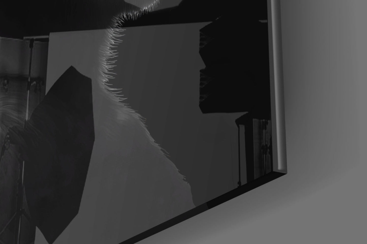 3 Wise Monkeys Chrome Edition Glass Wall Art
