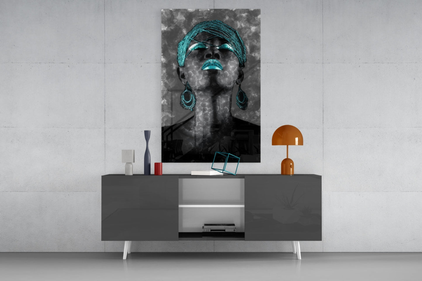 Editorial Portrait Glass Wall Art