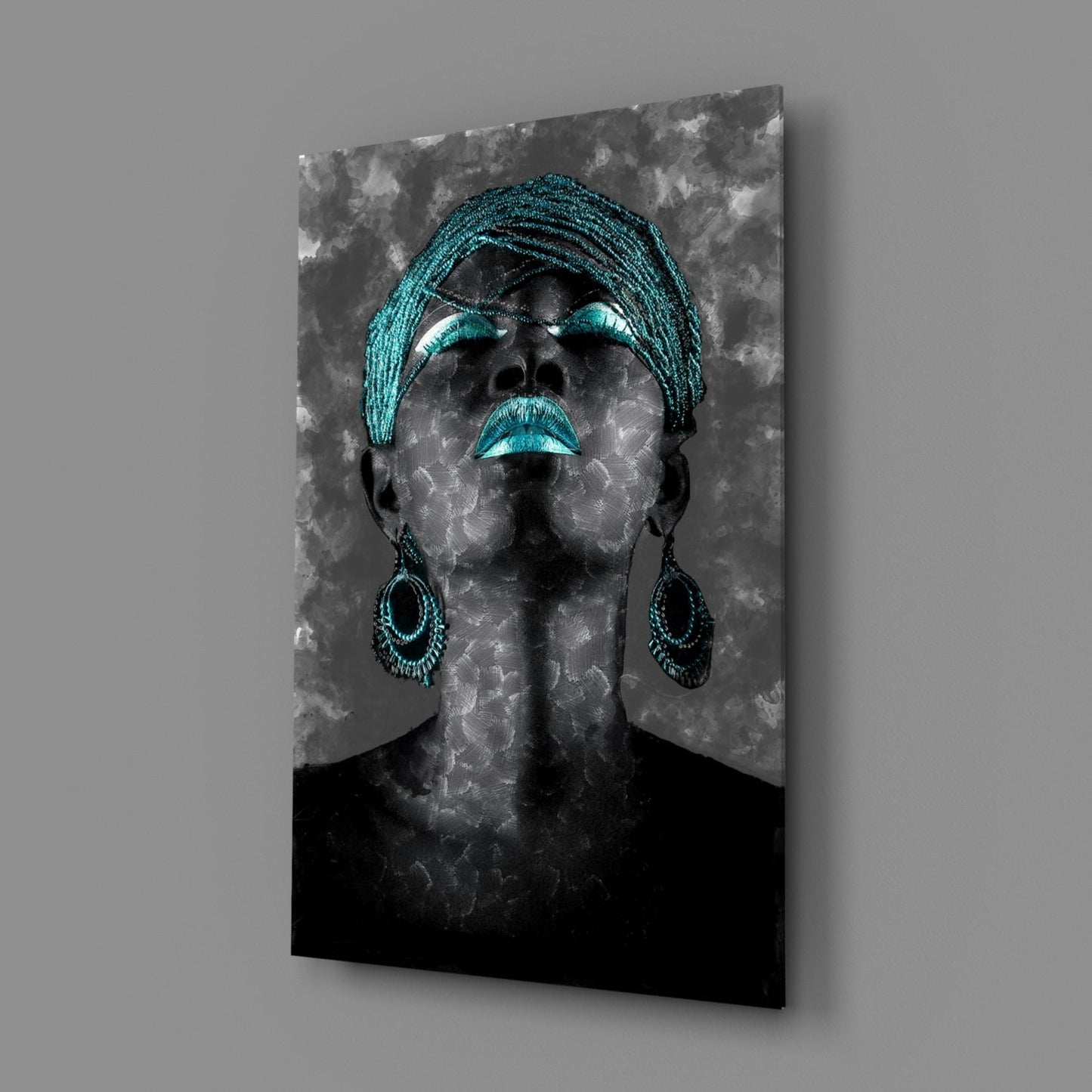 Editorial Portrait Glass Wall Art