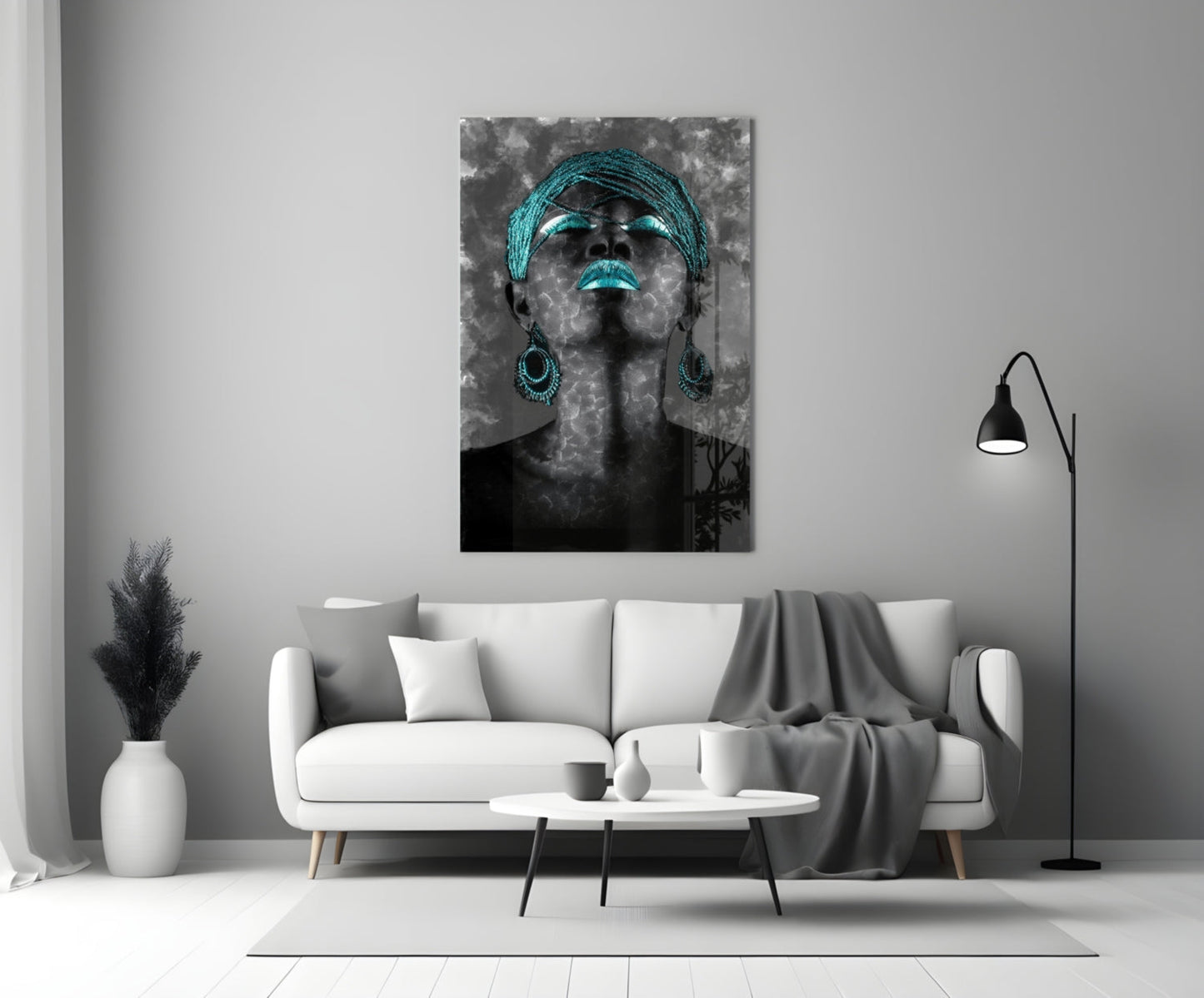 Editorial Portrait Glass Wall Art
