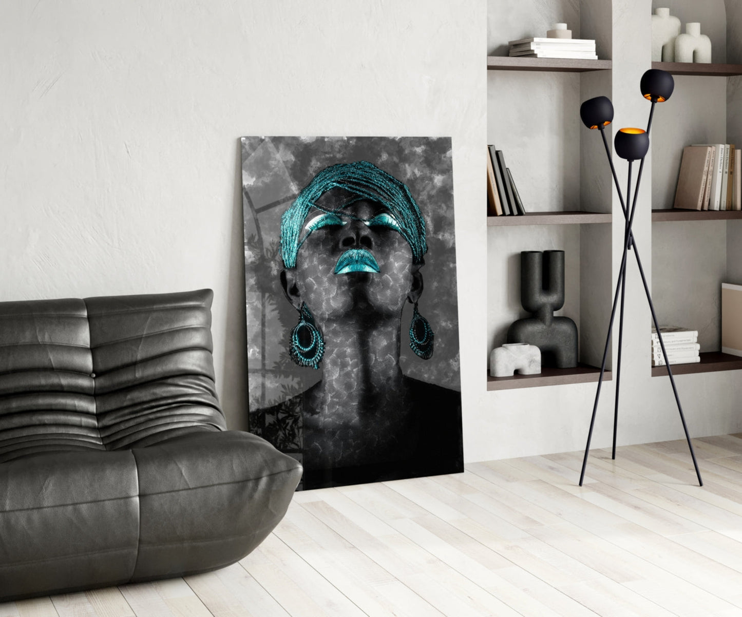 Editorial Portrait Glass Wall Art