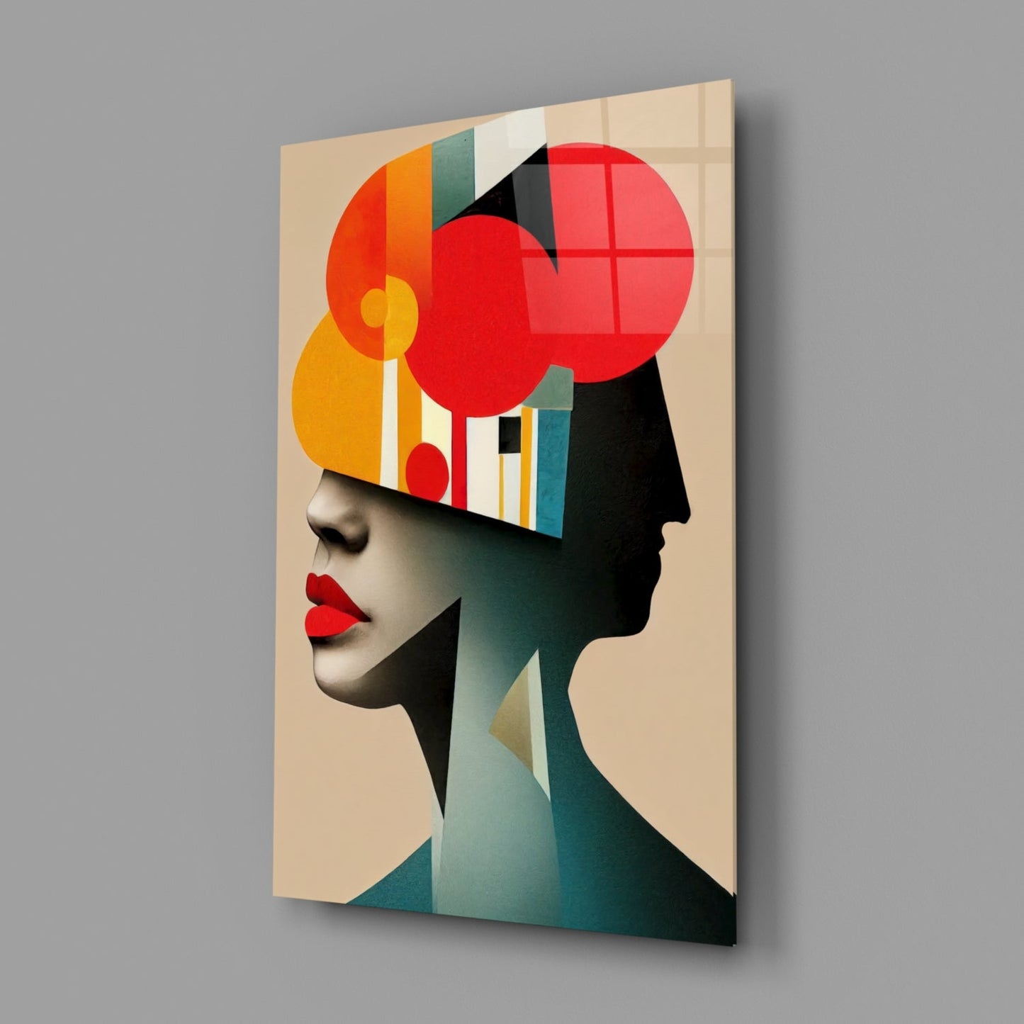 Geometric Thoughts Glass Wall Art