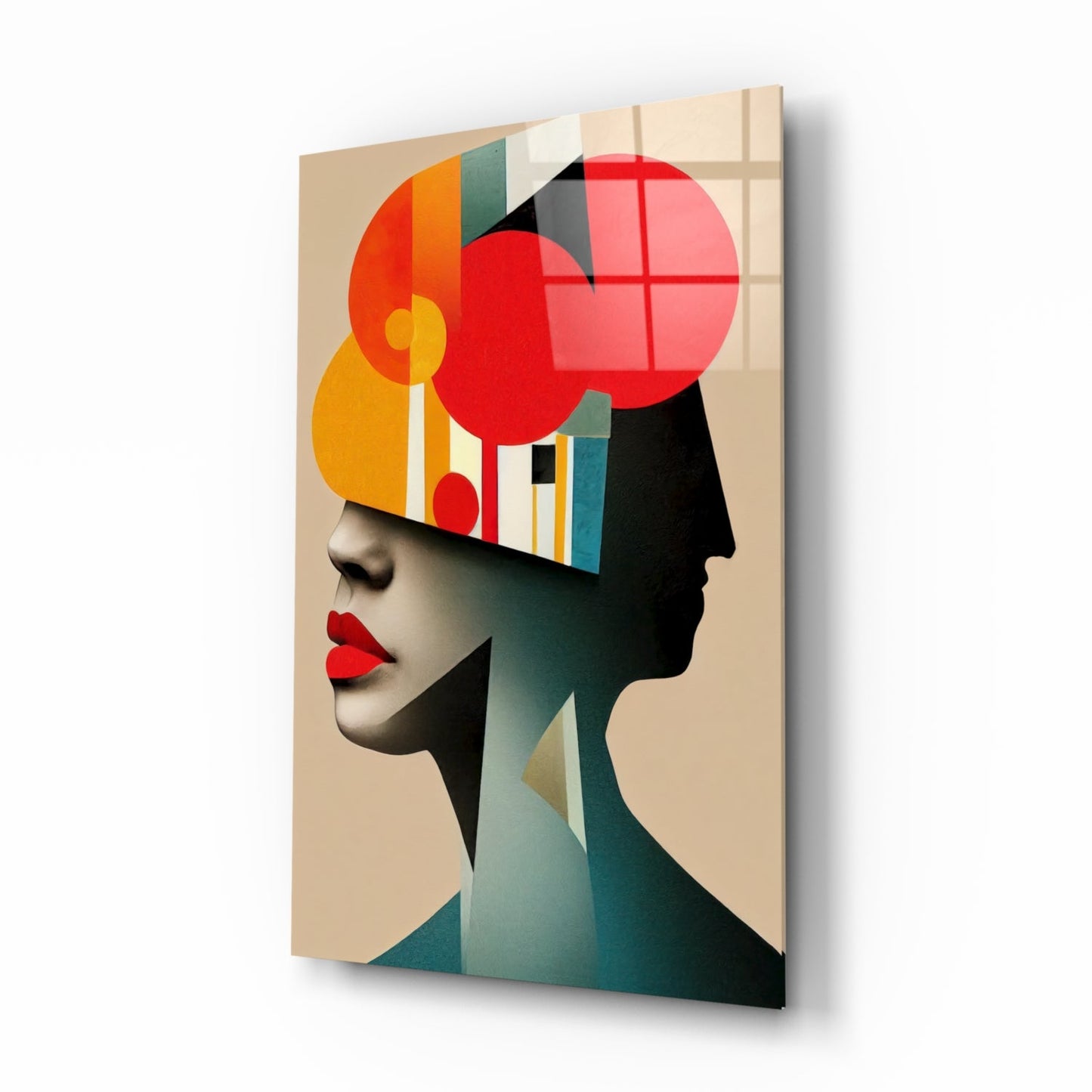 Geometric Thoughts Glass Wall Art