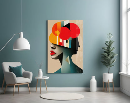 Geometric Thoughts Glass Wall Art