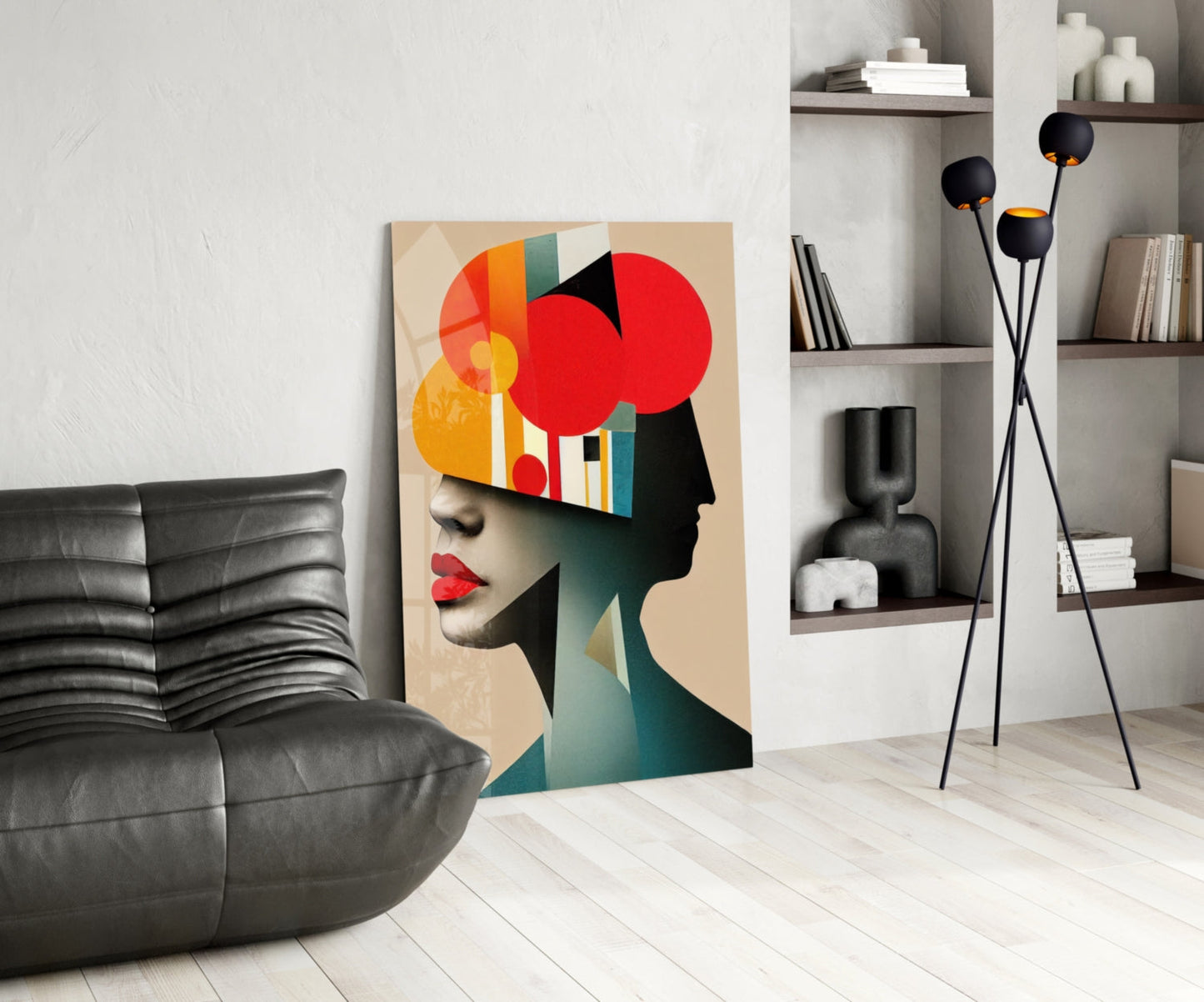 Geometric Thoughts Glass Wall Art