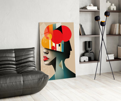 Geometric Thoughts Glass Wall Art