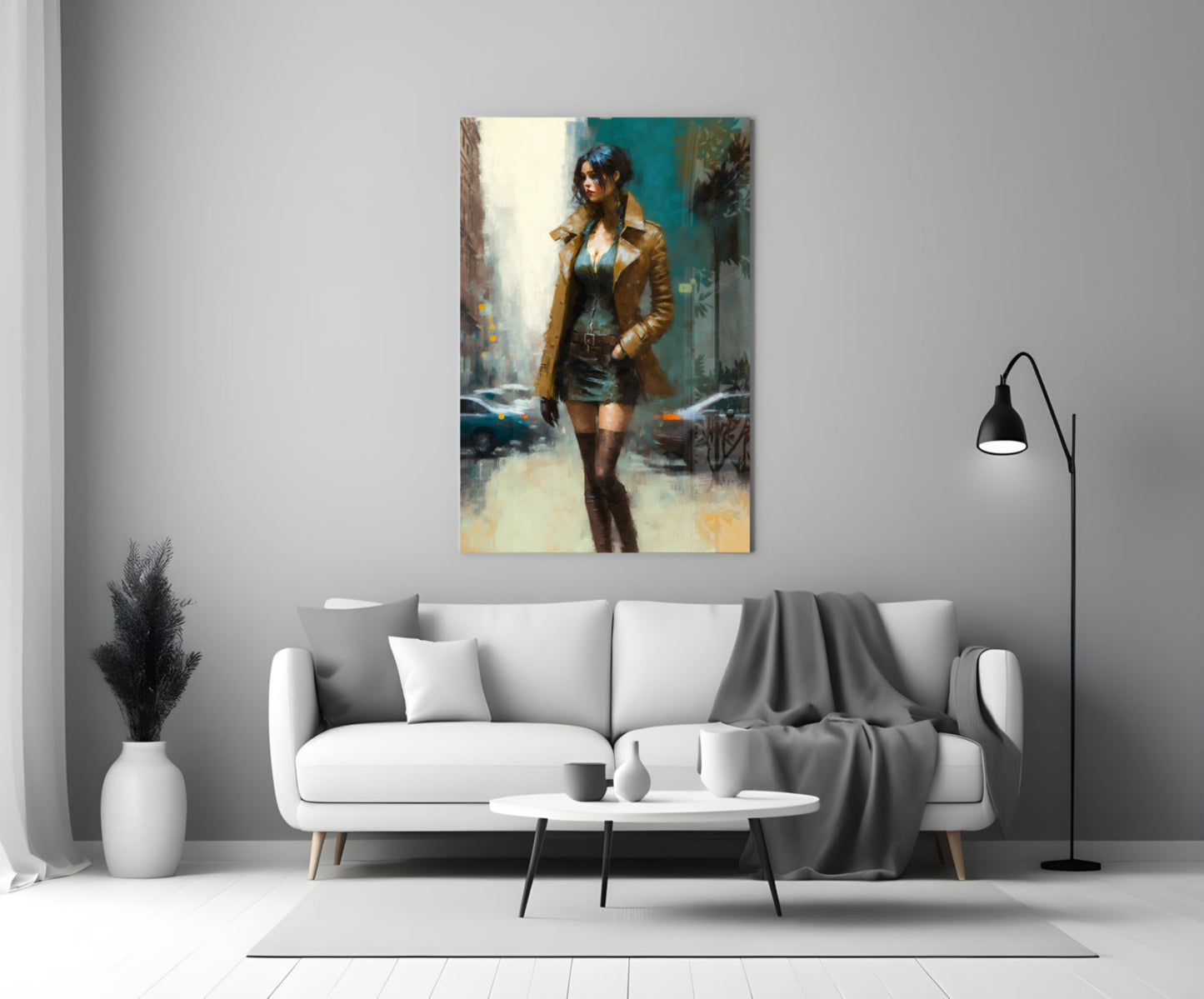 Pose Womanly Glass Wall Art