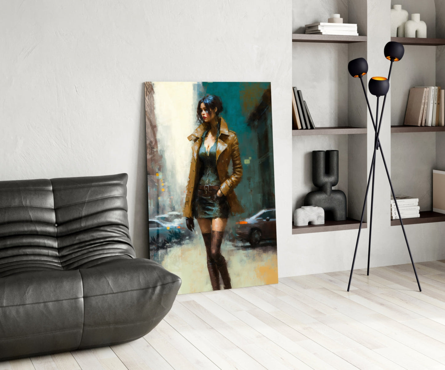 Pose Womanly Glass Wall Art