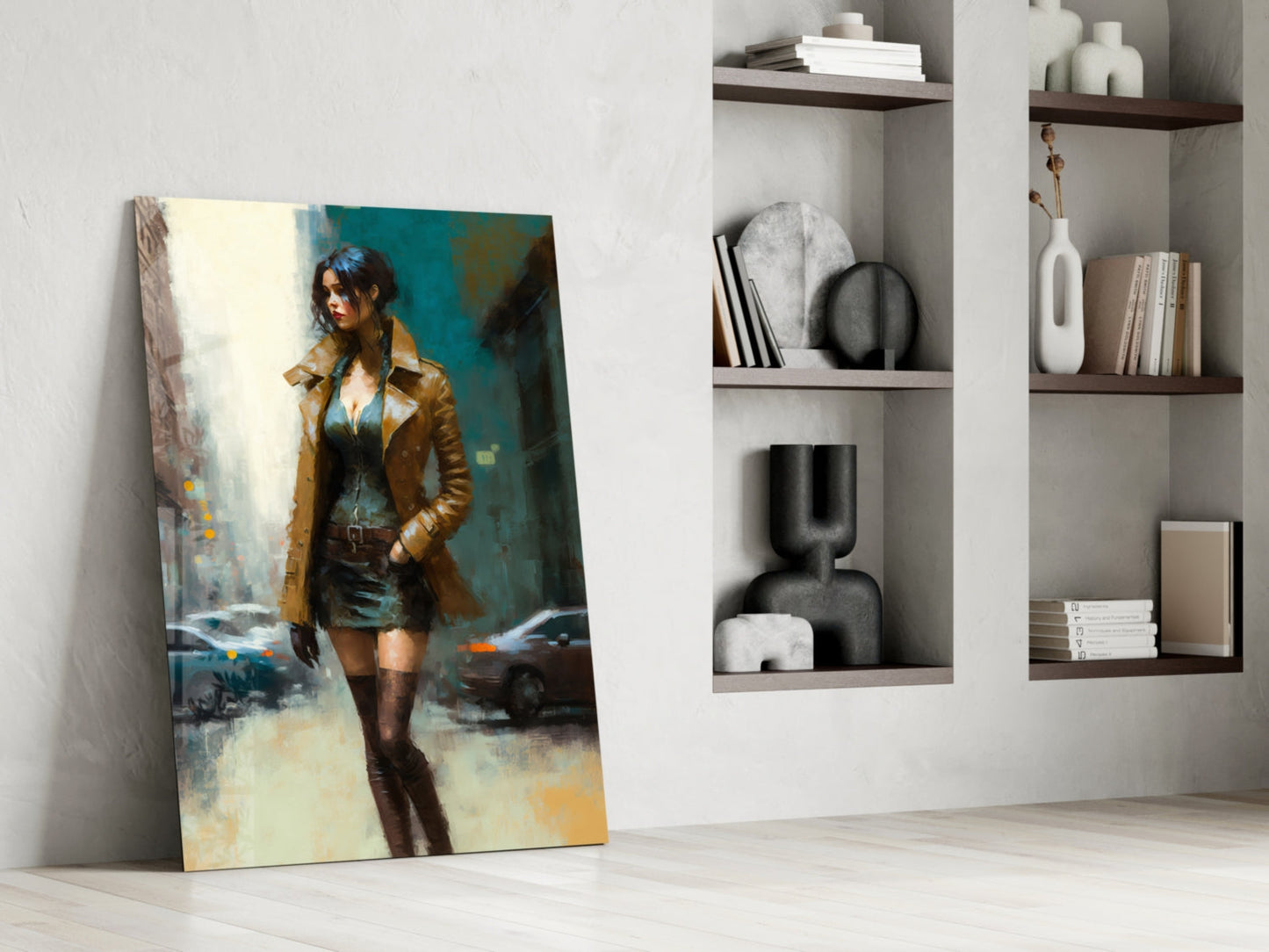 Pose Womanly Glass Wall Art