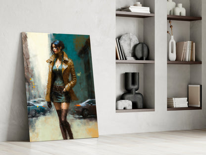 Pose Womanly Glass Wall Art