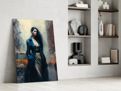 Midnight Noir Portrait Glass Wall Art