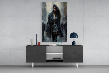 Walk Womanly Glass Wall Art