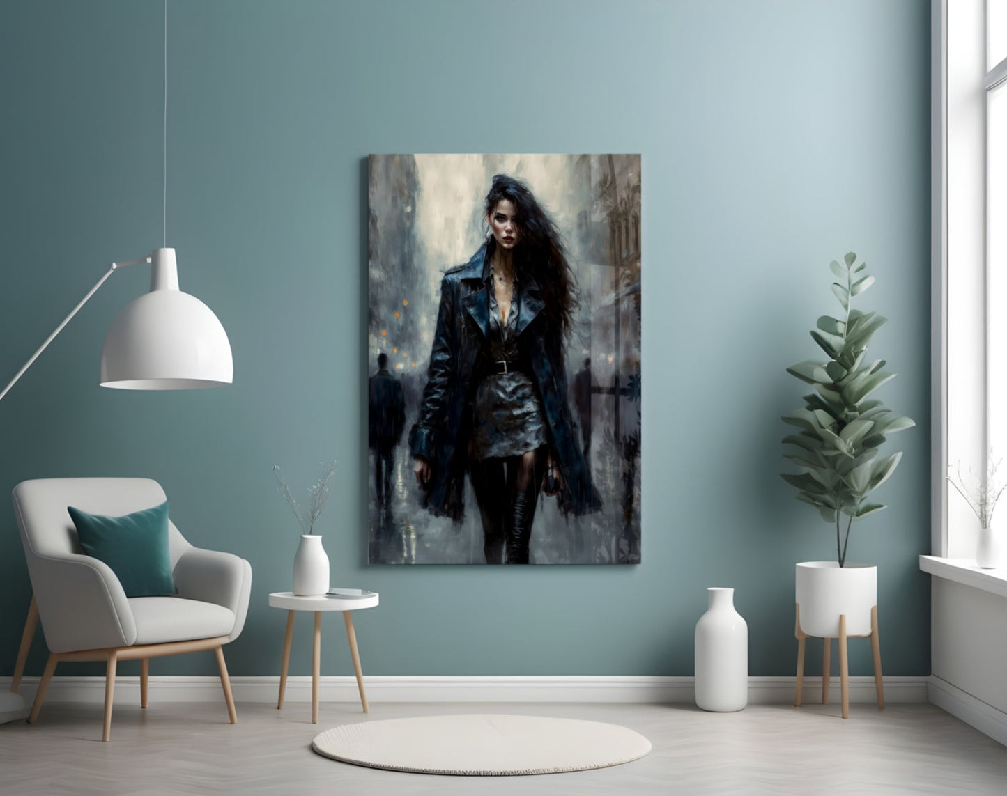 Walk Womanly Glass Wall Art