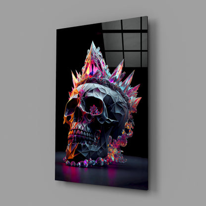 Diamond Skull Glass Wall Art