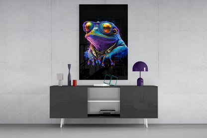 Cool Frog Glass Wall Art