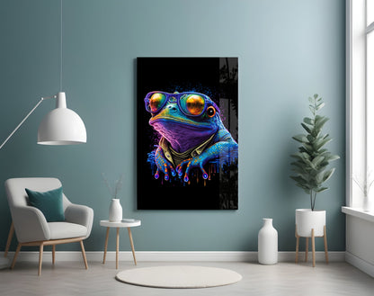 Cool Frog Glass Wall Art