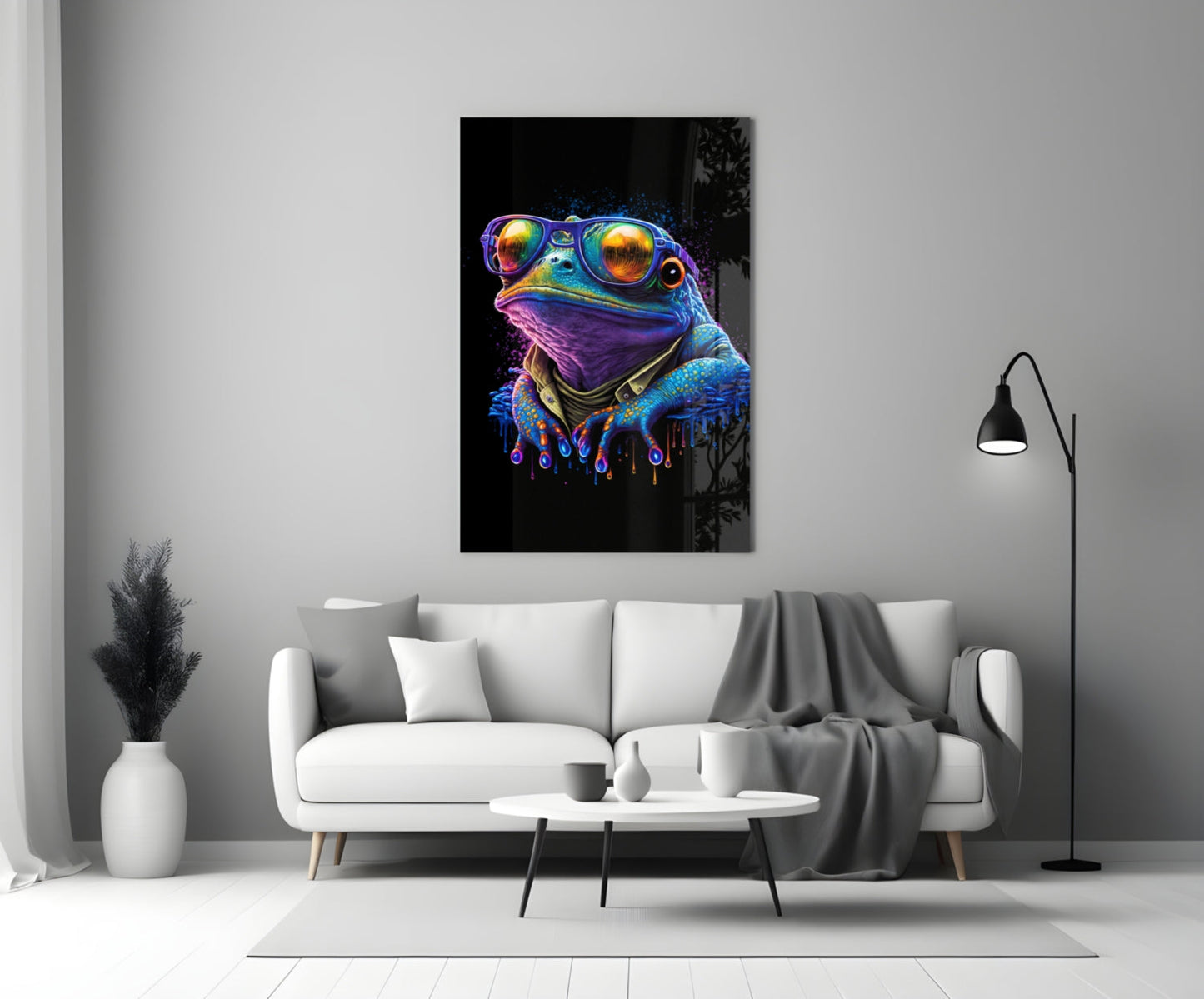 Cool Frog Glass Wall Art